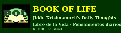 Krishnamurti's Daily Thoughts